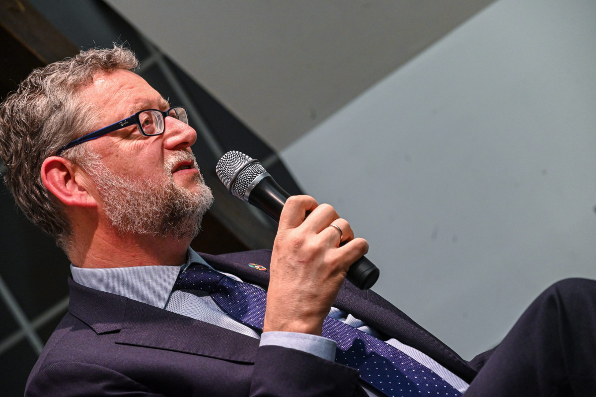 Frankfurt am Main, 28.11.2023, Stadtteil Westend, Ulmenstrasse 20, Frankfurter-Presseclub (FPC) Clubabend: Internationale Zusammenarbeit in herausfordernden Zeiten – Thorsten Schäfer-Gümbel, Vorstandssprecher der GIZ, im Gespräch (c) FOTO: Rainer Rüffer (Rueffer)