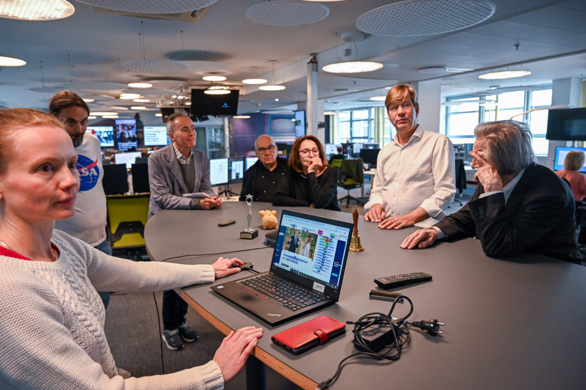 Berlin, 13.06.2024, (c) Berlin-Fortbildungsreise des Frankfurter-Presseclubs (FPC). HIER: Bei T-Online (Ströer). Christoph Schwennicke, Mitglied der Chefredaktion ( 2.v. rechts). (c) FOTO: Rainer Rüffer (Rueffer)