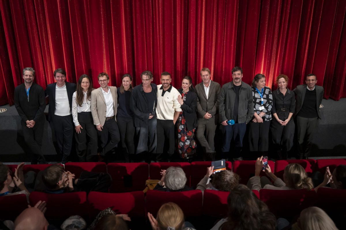 Preview „Tatort: Dunkelheit“, hr-Programmdirektorin Julia Krittian und Grußwort von Frankfurts Oberbürgermeister Mike Josef, Filmgespräch mit unserem neuen „Tatort“-Duo Melika Foroutan und Edin Hasanovic, Regisseur Stefan Schaller, Drehbuchautor Senad Halilbasic, den Produzenten Annie Schilling und Jochen Laube sowie Jörg Himstedt und Erin Högerle von der hr-Spielfilmredaktion, moderiert von Danijel Stanic, ,Massif E Kino, Frankfurt/M., 02.10.25, Foto: Tim Wegner