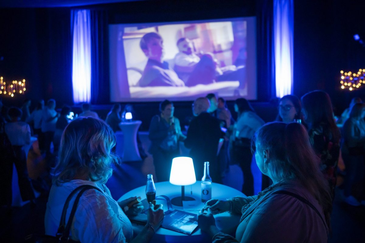 Preview „Tatort: Dunkelheit“, hr-Programmdirektorin Julia Krittian und Grußwort von Frankfurts Oberbürgermeister Mike Josef, Filmgespräch mit unserem neuen „Tatort“-Duo Melika Foroutan und Edin Hasanovic, Regisseur Stefan Schaller, Drehbuchautor Senad Halilbasic, den Produzenten Annie Schilling und Jochen Laube sowie Jörg Himstedt und Erin Högerle von der hr-Spielfilmredaktion, moderiert von Danijel Stanic, ,Massif E Kino, Frankfurt/M., 02.10.25, Foto: Tim Wegner